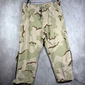 Military Pants Mens L Regular Tan Desert Camo ECWCS Cold Weather Trousers GORE